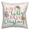 Holly Jolly Christmas 18" x 18" Spun Poly Pillow